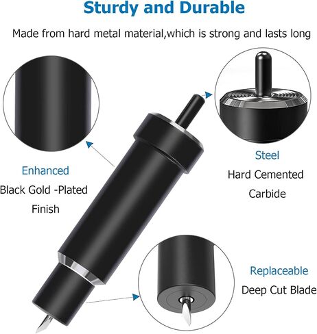 5 PCS Premium Fine-Point Blade and Housing Compatible with ExploreAir/Air 2/Air 3/Maker/Maker 3/Expression Cutting Machines for Light to Mid-Weight Materials Like Cardstock, Vinyl, Iron-On & More in Saudi Arabia