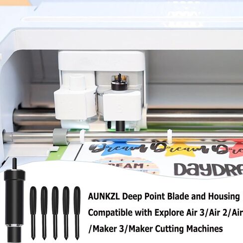 5 PCS Premium Fine-Point Blade and Housing Compatible with ExploreAir/Air 2/Air 3/Maker/Maker 3/Expression Cutting Machines for Light to Mid-Weight Materials Like Cardstock, Vinyl, Iron-On & More in Saudi Arabia