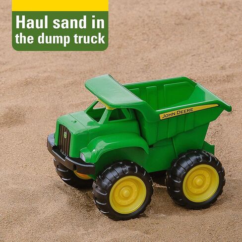 TOMY John Deere Vehicle Set - Includes Dump Truck and Tractor Toy with Loader for Sandbox - Kids Outdoor and Construction Toys - 6 Inches - 2 Count- Ages 18 Months and Up in Saudi Arabia