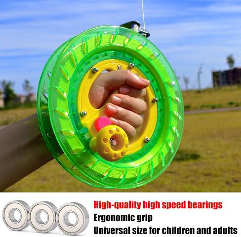 Kite Reel and Kite String Spool,8inches Dia with 1000ft Kite String, Kite Line Winder with Lock and Connector for Kids & Adults (Blue) in Kuwait