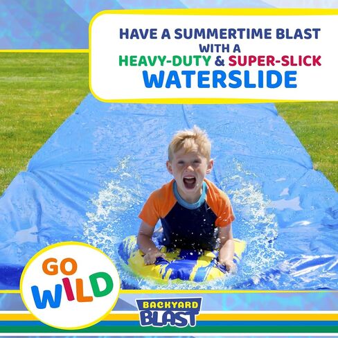 BACKYARD BLAST Giant Slip and Slide for Adults and Kids - Heavy Duty Large Slip n Slide Water Slide for Kids Backyard Outdoor Water Play Includes Inflatable Riders in Saudi Arabia