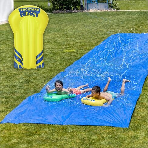 BACKYARD BLAST Giant Slip and Slide for Adults and Kids - Heavy Duty Large Slip n Slide Water Slide for Kids Backyard Outdoor Water Play Includes Inflatable Riders in Saudi Arabia