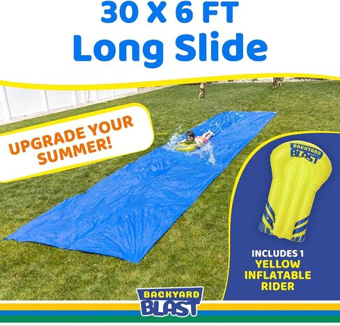 BACKYARD BLAST Giant Slip and Slide for Adults and Kids - Heavy Duty Large Slip n Slide Water Slide for Kids Backyard Outdoor Water Play Includes Inflatable Riders in Saudi Arabia