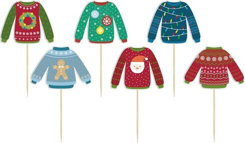 Gyufise 24Pcs Christmas Cupcake Toppers Glitter Elf I'm Back Cupcake Picks Witch Feet Elf Legs Cupcake Toppers for Baby Shower Kids Birthday Christmas Party Supplies in Kuwait