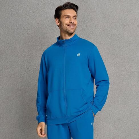 سويت شيرت VEBOON للرجال بسحاب كامل، رقبة وهمية، سترات خفيفة الوزن، سويت شيرت أساسي للجري، سترة عادية عادية مع جيب in Kuwait