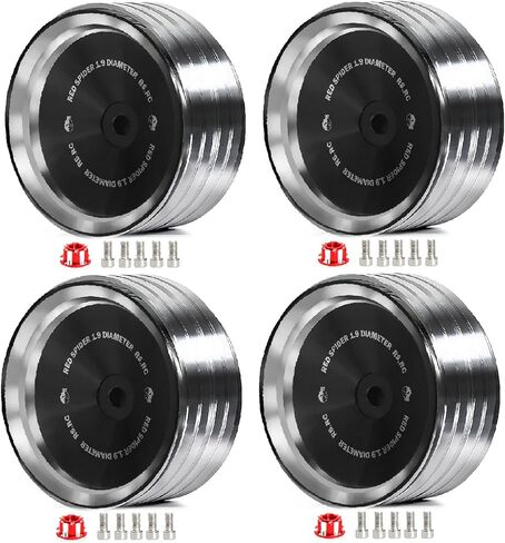 Retro1.9 RC Beadlock Wheel Rim 4PCS Aluminum Wheel Hub 56mm OD Heavy Duty Fit for 1/10 RC Crawler SCX10 Pro TRAXXAS TRX4 TRX6 VS4-10 Gen8(B) in Kuwait