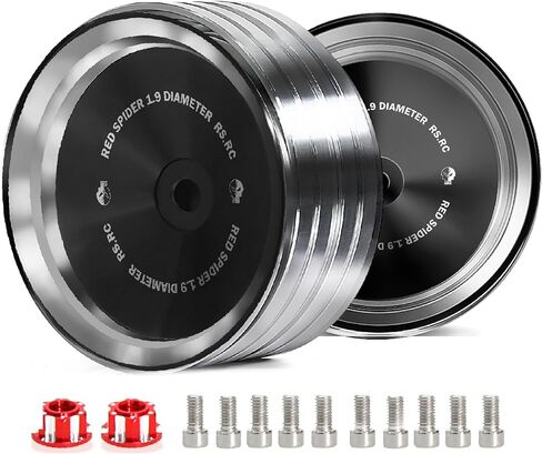 Retro1.9 RC Beadlock Wheel Rim 4PCS Aluminum Wheel Hub 56mm OD Heavy Duty Fit for 1/10 RC Crawler SCX10 Pro TRAXXAS TRX4 TRX6 VS4-10 Gen8(B) in Kuwait