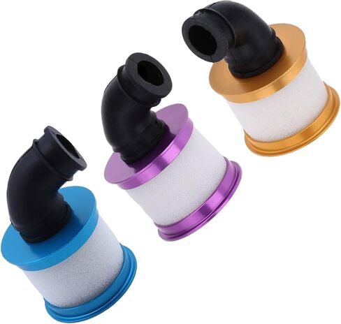 Aluminum RC Air Filter Sponge for 1/10 RC Hobby Model Nitro Car Buggy Truck Upgrades hop-up Parts 3pcs/Set(Blue+Yellow+Purple) in Kuwait