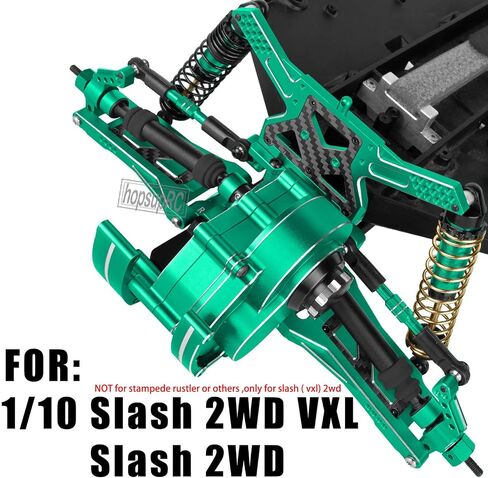 Shocks Absorber Damper&Drive Shaft Axles CVD Driveshafts&Suspension A Arms&Steering Block&Hubs Caster Blocks&Shock Tower&Links Toe Link&Bulkhead Upgrades Parts for 1/10 Slash 2WD (VXL).Green in Saudi Arabia