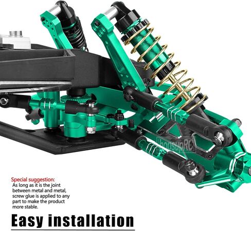 Shocks Absorber Damper&Drive Shaft Axles CVD Driveshafts&Suspension A Arms&Steering Block&Hubs Caster Blocks&Shock Tower&Links Toe Link&Bulkhead Upgrades Parts for 1/10 Slash 2WD (VXL).Green in Saudi Arabia