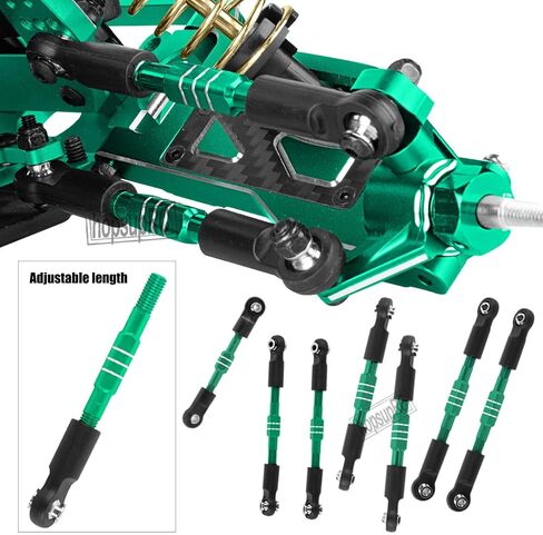 Shocks Absorber Damper&Drive Shaft Axles CVD Driveshafts&Suspension A Arms&Steering Block&Hubs Caster Blocks&Shock Tower&Links Toe Link&Bulkhead Upgrades Parts for 1/10 Slash 2WD (VXL).Green in Saudi Arabia