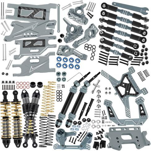 Shocks Absorber Damper&Drive Shaft Axles CVD Driveshafts&Suspension A Arms&Steering Block&Hubs Caster Blocks&Shock Tower&Links Toe Link&Bulkhead Upgrades Parts for 1/10 Slash 2WD (VXL).Green in Saudi Arabia