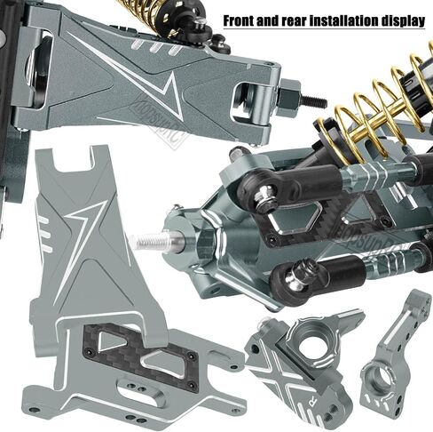 Shocks Absorber Damper&Drive Shaft Axles CVD Driveshafts&Suspension A Arms&Steering Block&Hubs Caster Blocks&Shock Tower&Links Toe Link&Bulkhead Upgrades Parts for 1/10 Slash 2WD (VXL).Green in Saudi Arabia