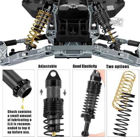 Shocks Absorber Damper&Drive Shaft Axles CVD Driveshafts&Suspension A Arms&Steering Block&Hubs Caster Blocks&Shock Tower&Links Toe Link&Bulkhead Upgrades Parts for 1/10 Slash 2WD (VXL).Green in Saudi Arabia