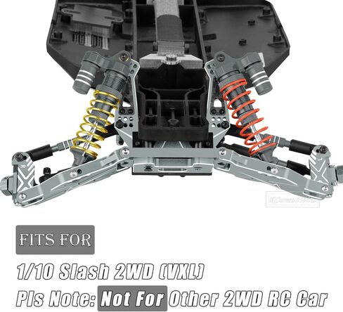RC Upgrades Part for 1/10 Slash 2WD,Driveshafts,Shock Absorbers &Suspension Arms &Turnbuckles Links&Caster Blocks &Steering Block &Stub Axle Carriers &Shock Towers &Bulkhead,Red in Kuwait