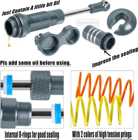 RC Upgrades Part for 1/10 Slash 2WD,Driveshafts,Shock Absorbers &Suspension Arms &Turnbuckles Links&Caster Blocks &Steering Block &Stub Axle Carriers &Shock Towers &Bulkhead,Red in Kuwait