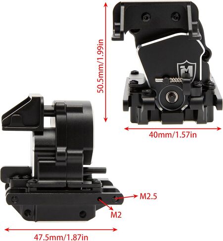 MEUS RACING TRX4M Transmission and Motor Dual Speed 15.7:1/56.6:1 for TRAXXAS TRX4M Defender Bronco K10 F150 1/18 RC Crawlers Upgrade Parts (Black) in Saudi Arabia
