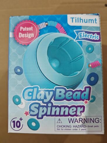 Tilhumt Electric Bead Spinner with Positioning Mat, Clay Bead Spinner for Jewelry Making and Friendship Bracelets Making, Including Needles, Elastic String and Cartoon Stickers, Gift for Girls in Kuwait
