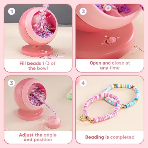 ETUDAW Bead Spinner, Clay Beads Bracelet Making Kit, Beginner 4500 PCS 18 Colors Clay Beads and Charms Kit for Necklaces and Bracelets, DIY Arts and Crafts Birthday Gifts(Blue) in Saudi Arabia