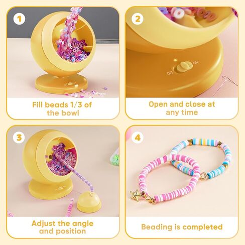 ETUDAW Bead Spinner, Clay Beads Bracelet Making Kit, Beginner 4500 PCS 18 Colors Clay Beads and Charms Kit for Necklaces and Bracelets, DIY Arts and Crafts Birthday Gifts(Blue) in Saudi Arabia