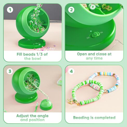 ETUDAW Bead Spinner, Clay Beads Bracelet Making Kit, Beginner 4500 PCS 18 Colors Clay Beads and Charms Kit for Necklaces and Bracelets, DIY Arts and Crafts Birthday Gifts(Blue) in Saudi Arabia