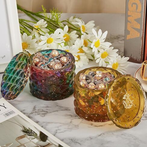 ISSEVE Silicone Jars Molds with Lids for Epoxy Resin Casting, Candy Jewelry Storage Boxes, Home Decoration, DIY Crafts in Saudi Arabia