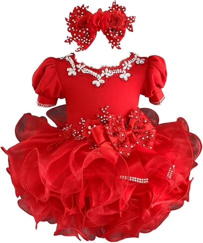 Jenniferwu G188 Infant Toddler Baby Newborn Little Girl's Pageant Party Birthday Dress Size 9-12M in Saudi Arabia