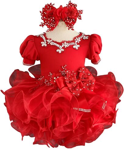 Jenniferwu G188 Infant Toddler Baby Newborn Little Girl's Pageant Party Birthday Dress Size 9-12M in Saudi Arabia