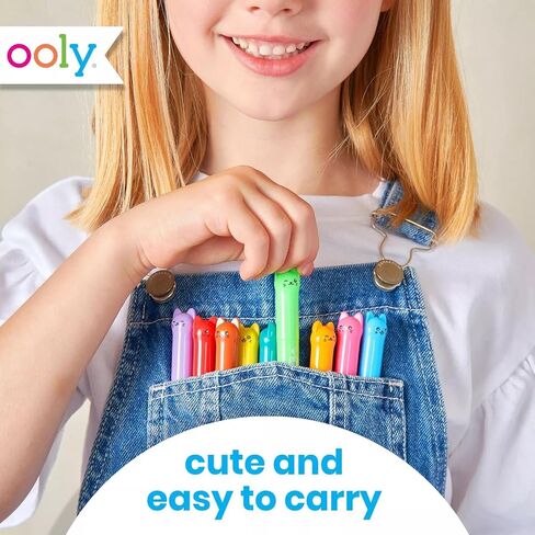 OOLY Rainbow Sparkle Metallic Watercolor Gel Crayons, Set of 12,Glitter Gel Markers for Kids and Toddlers, Colorful Twistable Crayons for School, Drawing - Metallic in Kuwait