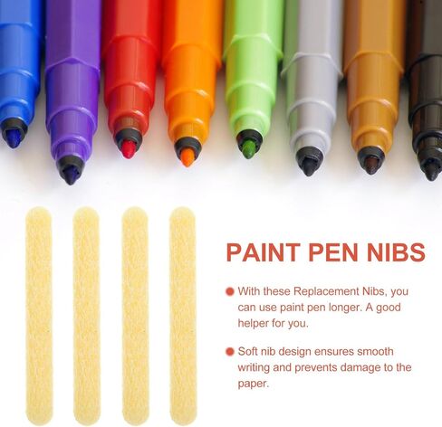 EXCEART Paint Pen Nibs 25pcs Fiber Paint Marker Nibs Replacement Tips 2.25cm Paint Pen Points Tips for Permanent Marker Pens in Saudi Arabia
