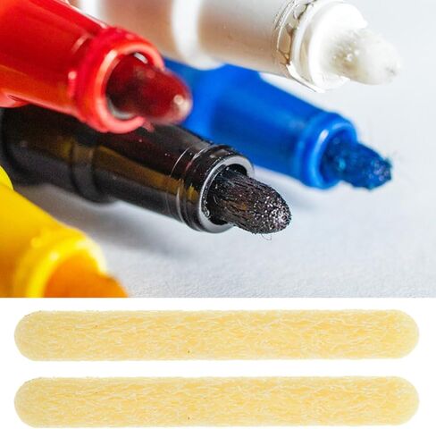 EXCEART Paint Pen Nibs 25pcs Fiber Paint Marker Nibs Replacement Tips 2.25cm Paint Pen Points Tips for Permanent Marker Pens in Saudi Arabia