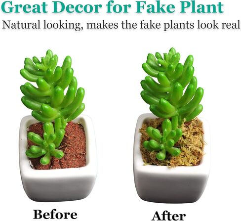 Fake Moss for Centerpieces Decor, Aftificial Green Moss for Plant Crafts Flower, 3.5oz in Saudi Arabia