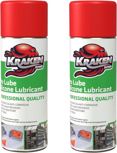 Kraken Bond Silicone Mold Release Spray - (2x12.3 oz) High Temperature Mold Release Agent for Epoxy Resin Lubricates Protects and Renews Anti-Static & Anti-Corrosive, 2 Pack in Kuwait