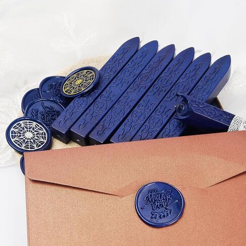 TELOSMA 6PCS Blood Red Sealing Wax Sticks with Wick, Suitable for Envelope, Invitation, Gift Wrapping, Wine Bottle, Tea or Cosmetics Box in Saudi Arabia