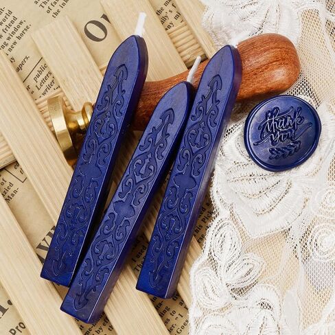 TELOSMA 6PCS Blood Red Sealing Wax Sticks with Wick, Suitable for Envelope, Invitation, Gift Wrapping, Wine Bottle, Tea or Cosmetics Box in Saudi Arabia