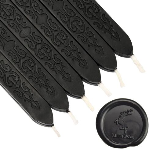 TELOSMA 6PCS Blood Red Sealing Wax Sticks with Wick, Suitable for Envelope, Invitation, Gift Wrapping, Wine Bottle, Tea or Cosmetics Box in Saudi Arabia