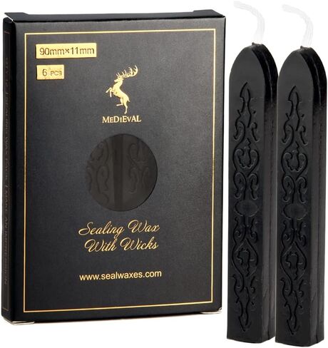 TELOSMA 6PCS Blood Red Sealing Wax Sticks with Wick, Suitable for Envelope, Invitation, Gift Wrapping, Wine Bottle, Tea or Cosmetics Box in Saudi Arabia