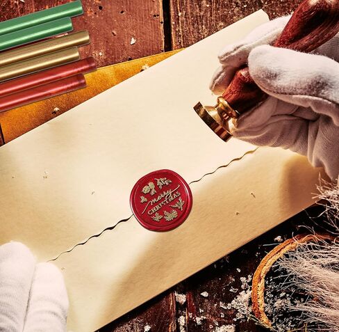 حزمة من 36 قسط عيد الميلاد ختم الشمع الغراء بندقية العصي عطلة عيد الميلاد ختم الأختام لختم الشمع طوابع رسائل كبيرة لصياغة رسائل دعوات الزفاف بطاقات المغلفات 12 من الذهب الأخضر اللون الأحمر in Kuwait