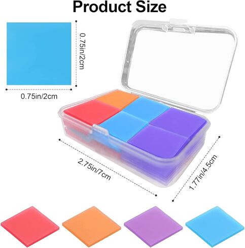 80pcs Diamond Painting Glue Clay, Colorful Painting Clay Wax Embroidery Cross-Stitch Painting Set Tool DIY Diamond Wax Tool for Embroidery Accessories,2 x 2cm(4 Colors) (Multicoloured) in Kuwait