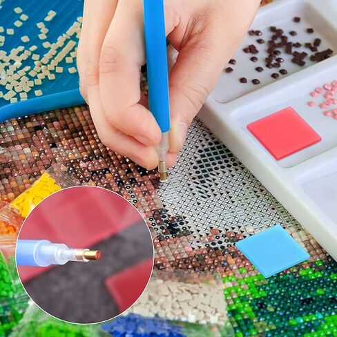 80pcs Diamond Painting Glue Clay, Colorful Painting Clay Wax Embroidery Cross-Stitch Painting Set Tool DIY Diamond Wax Tool for Embroidery Accessories,2 x 2cm(4 Colors) (Multicoloured) in Kuwait