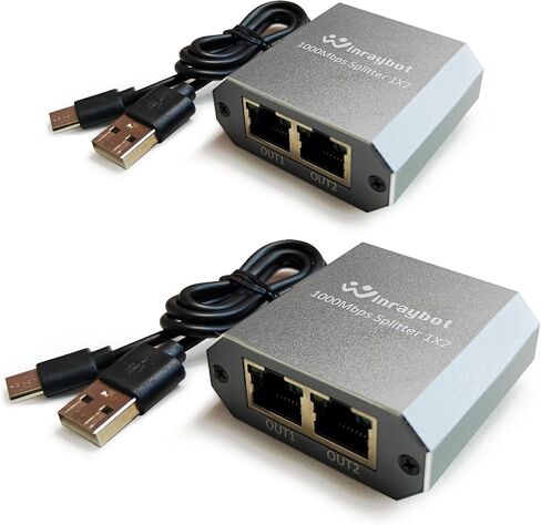 Ethernet splitter，ethernet splitter 1 to 2，ethernet switch 2 port 1000Mbps，LAN splitter，ethernet cable splitter, LAN RJ45 Port Work with CAT5/5E Cat6/7/8/ Cable,Two Devices Work Simultaneously in Saudi Arabia