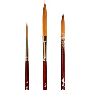 Pinstriping Brush Set - Sword Striping Brush, Liner, Mop Paint Artist Brush Size 4, 1/4" and 4"