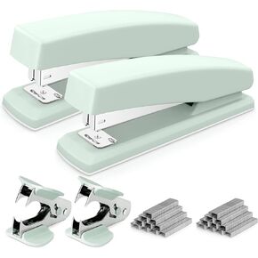 Deli Stapler, Desktop Stapler, Office Stapler, 25 Sheet Capacity, Includes 1000 Staples and Staple Remover, Blue