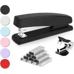 Deli Stapler, Desktop Stapler, Office Stapler, 25 Sheet Capacity, Includes 1000 Staples and Staple Remover, Blue
