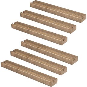Ilyapa Vinyl Record Holder Wall Mount Vinyl Record Shelf - 2 Pack 39.5-inch Wood 6 Vinyl Record Display Shelf for 6 Vinyl Display & Vinyl Shelves, Includes Mounting Hardware for Album Holders - Brown