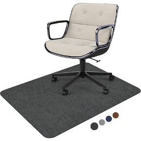 Placoot Desk Chair Mat for Hardwood Floor Corduroy Surface 55"x35" Office Chair Mat for Rolling Chairs,Large Anti-Slip Backing Under Desk Low-Pile Office Rug Floor Mat for Office/Home
