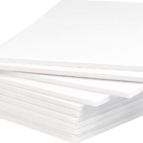 White Foam Boards 11x14 Inch Pack of 10-1/8 Inch Thick, Acid-Free and Lightweight Smooth Surface for School Projects Art Exhibitions Presentations and Office Supplies Easy to Cut and Customize