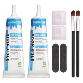 2 PCS Book Glue,Book Binding Glue,Strong Clear Book Glue for Binding and Repair,Envelopes, Postcards, Paper Craft Greeting Cards, Invitations and Crafts DIY