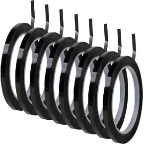 Utron 12 Rolls Whiteboard Tape, 3mm Thin Black Tape, Pinstripe Tape for Electrical Marking Dry Erase Board Accessories DIY Art Crafts