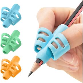 Stylo Pack of 6 Pencil Grips for Kids Handwriting Perfect Pencil Holders for Kids Home Schooling and Preschool Writing Tools for Kids Assorted Pen Grips Christmas Gifts (Pack of 6, Multicolored)